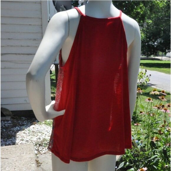 Very Pretty No Boundaries Red White Blue Spaghetti Strap Tank Top Sz XL (15-17) - Picture 3 of 4